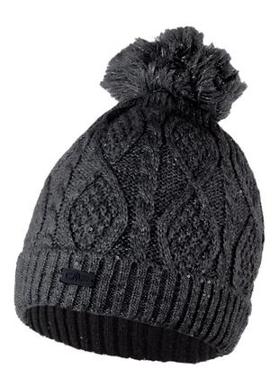 Жіноча шапка cmp woman knitted hat чорний one size (5505608-u901)