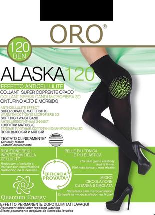 Alaska oro колготы 120 den черные плотные теплые колготки из микрофибры