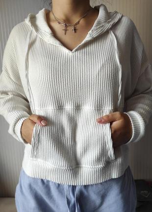 Худи в рубчик, кофта с капюшоном tu loungewear