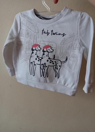 Кофта свитшот реглан лонгслив 74см 6-9мес 4