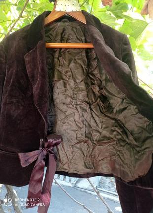 Костюм вельветовый пиджак и юбка4 фото