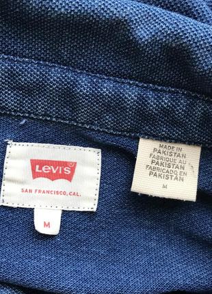 Levi’s, мужская тенниска, поло, тонкая, карман, цвет джинсовый.8 фото