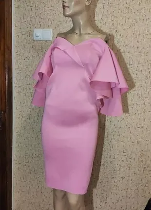 Стильное платье миди из неопрена asos 50-52 размер6 фото