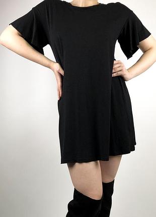 Трикотажне жіноче чорне плаття pull&bear🖤