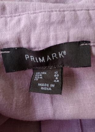 Котоново лляна сорочка топ рожево бузкового кольору4 фото
