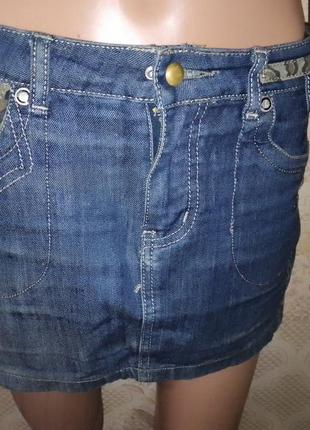 Короткая джинсовая мини юбка распродаж8 фото