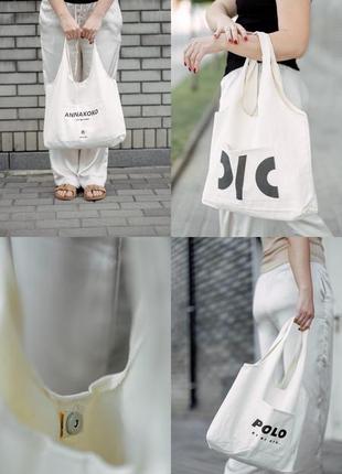 Мінімалістична стильна сумка / пляжна сумка / шопер9 фото