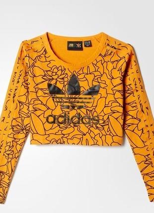 Вкорочений лонгслив кроп топ adidas топ с длинным рукавом лонгслив свитшот6 фото