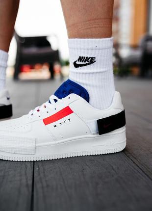 Новые женские белые кроссовки nike n354 air force 1 low white кожаные2 фото