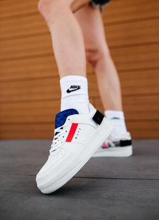 Новые женские белые кроссовки nike n354 air force 1 low white кожаные3 фото