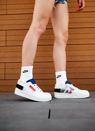 Новые женские белые кроссовки nike n354 air force 1 low white кожаные8 фото