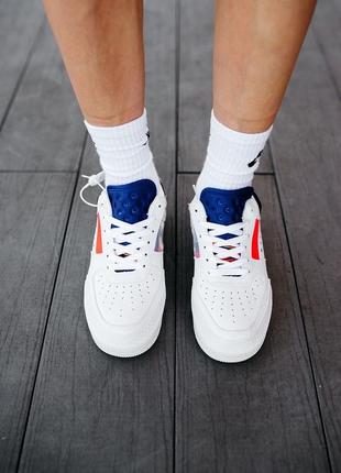 Новые женские белые кроссовки nike n354 air force 1 low white кожаные9 фото