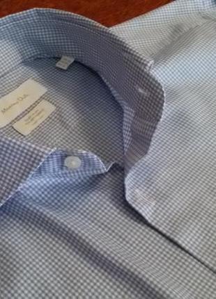 Мужская рубашка massimo dutti (easy iron italian fabric)3 фото
