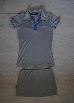 Продается женский стрейчевый спортивный костюм футболка юбка dress code