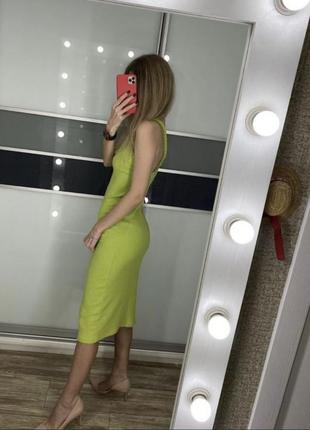 Сукня zara, сукня в рубчик