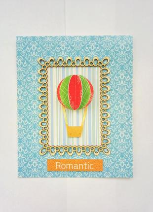 Романтичная открытка с воздушным шаром2 фото