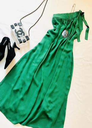 Шикарное зелёное платье от roberto cavalli7 фото