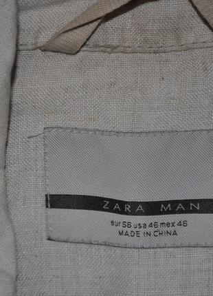 Zara man куртка чоловіча льон льон зара2 фото