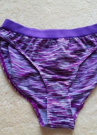 Новые фиолетовые разноцветные трусики слипы с принтом узором с/s/8/36/44