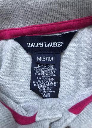 Оригінальний лонгслів, поло з довгим рукавом ralph lauren на дівчинку 8-10 років7 фото