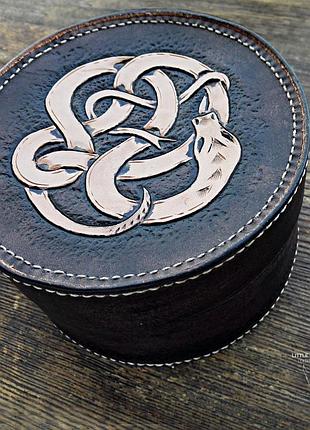 Шкатулка "serpent box" з натуральної шкіри