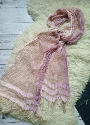 Ленкий напівпрозорий шарф палантин з градієнтом