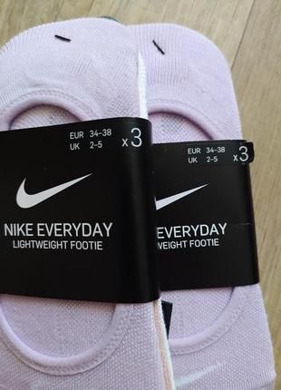 Nike комплект из 3 пар женских коротких носков набор nike новые оригинал2 фото