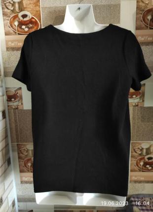 Черная,свободная,женская футболка снизу на завязке 46-48 р4 фото