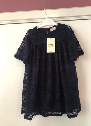 Koton нова сукня платье сарафан синій 110-116 см кружевне