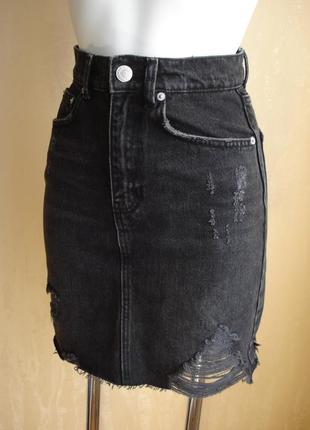 Zara, джинсовая юбка, р.xs2 фото