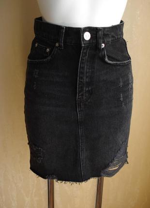 Zara, джинсовая юбка, р.xs1 фото