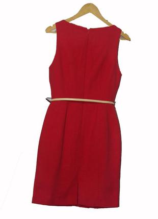 Шикарное красное фактурное платье-футляр с пояском  coast6 фото