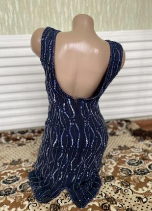 Платье ручной работы с бисером и обнаженной спинкой4 фото