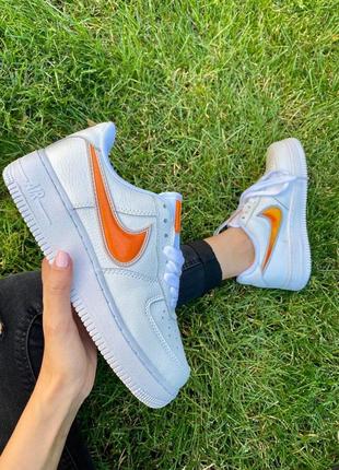 Жіночі кросівки nike air force 1 low jewel white orange