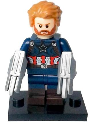 Лего фигурка супер герои marvel  / марвел лего минифигурка капитан америка