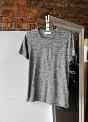 Samsoe samsoe men’s gray classic t-shirt однотонна футболка