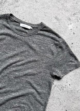 Samsoe samsoe men’s gray classic t-shirt однотонна футболка5 фото