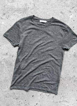 Samsoe samsoe men’s gray classic t-shirt однотонна футболка4 фото