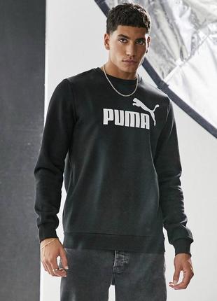 Світшот puma кофта лонгслів худі чорна1 фото