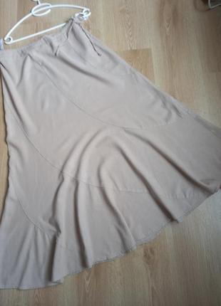 Длинная юбка из льна2 фото