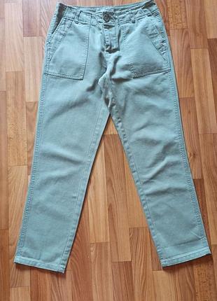 Зауженные джинсы 8 размер цвет фисташковый или шалфей