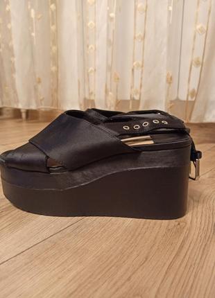 Масивні атласні босоніжки платформа від stradivarius 💔 (тільки продаж) без торгу6 фото