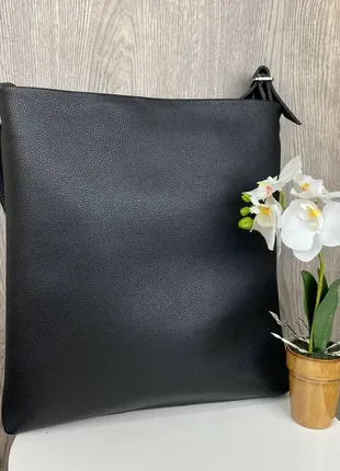Большая женская сумка классическая черная формат а44 фото