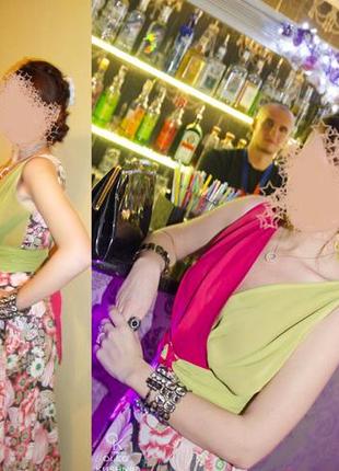 Роскошное цветочное длинное платье в пол cacharel6 фото