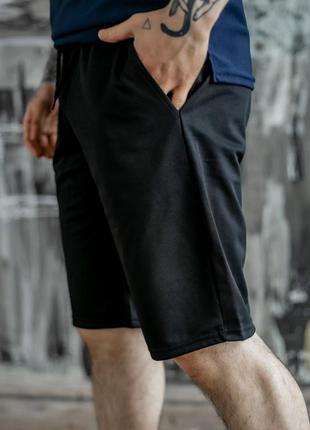 Чоловічі шорти вільного крою довгі чорні зручні повсякденні базові однотонні
