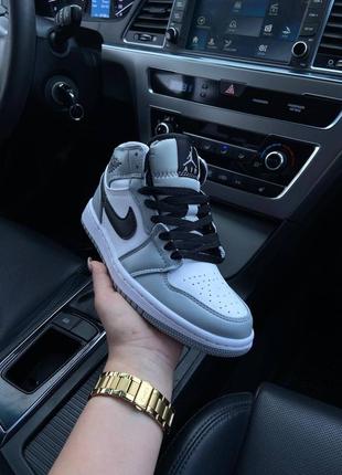 Кросівки nike jordan 1 mid light smoke grey (36-41)