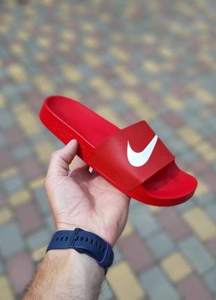 Женские шлепанцы nike красные / smb2 фото