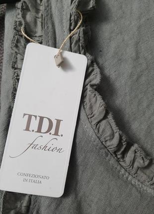 Сукня льон t.d.i fashion італия літня сарафан платье льянное летнее7 фото