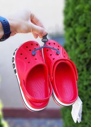 Женские шлепанцы crocs красные / smb ✔️3 фото