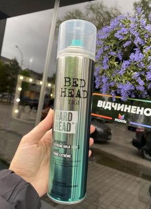 Лак для супер сильной фиксации tigi bed head hard head